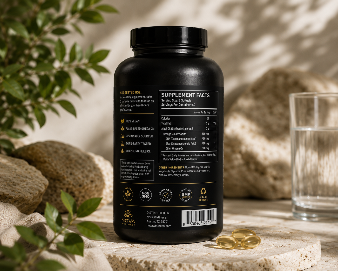 Omega-3 Algal Oil (Vegan EPA + DHA)