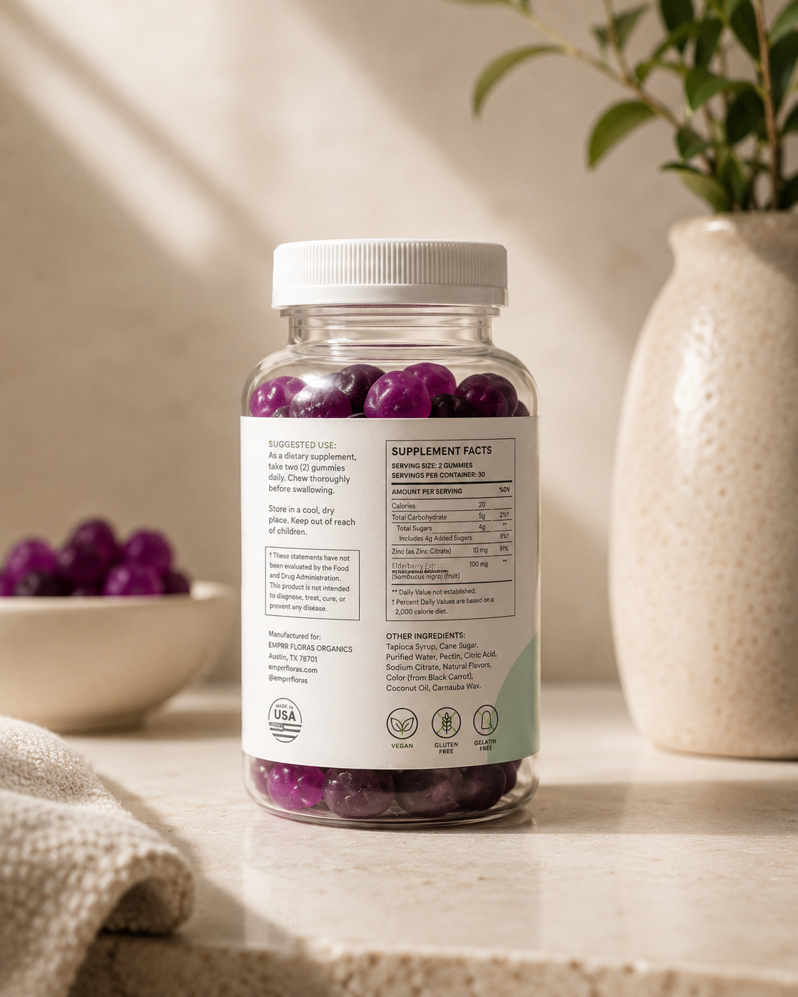 Elderberry + Zinc Immune Gummies